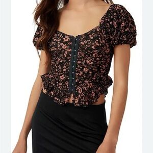 Free People - Oh Baby Floral Print Top